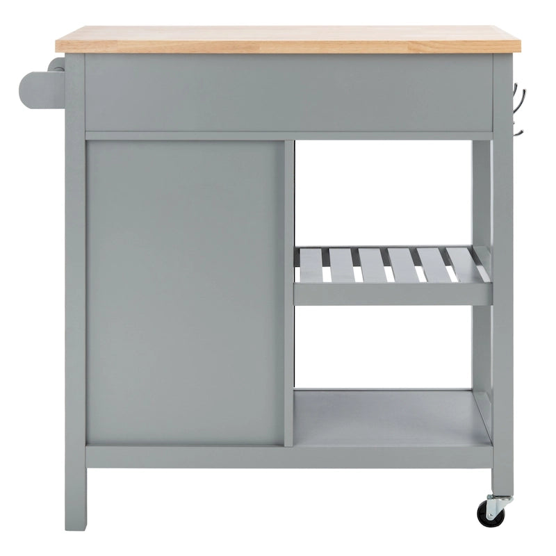 Desserte de cuisine 1 porte, 2 tiroirs, 2 étagères – 33,5 L x 16,9 P x 35 H – 33Lx17Px35H