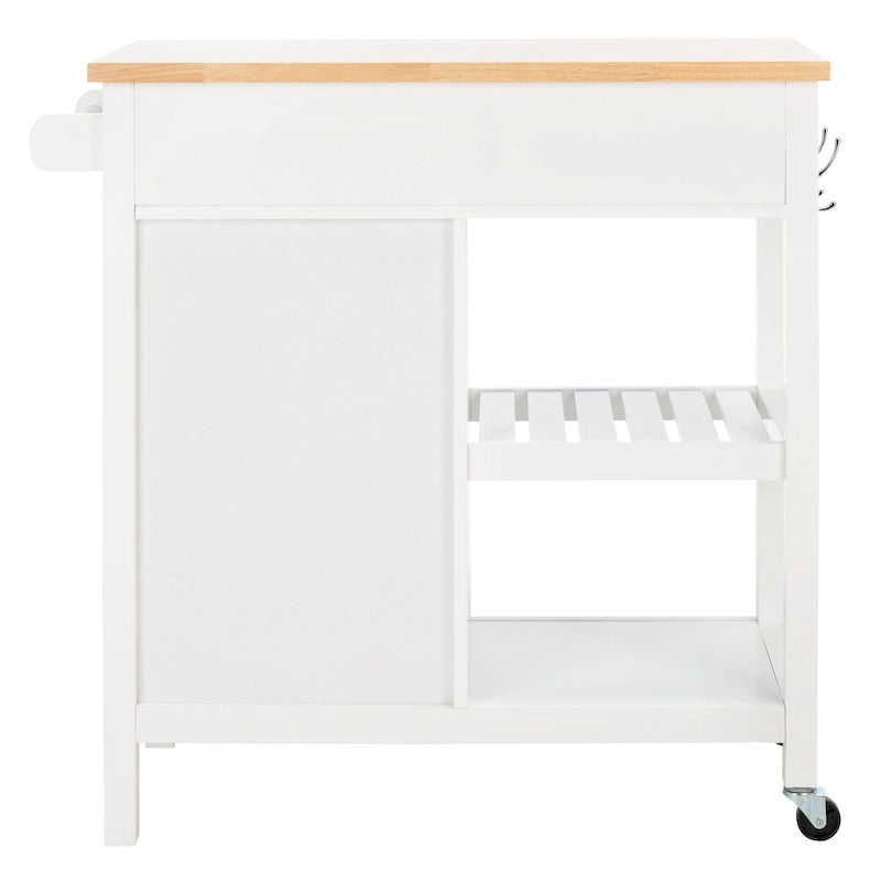 Desserte de cuisine 1 porte, 2 tiroirs, 2 étagères – 33,5 L x 16,9 P x 35 H – 33Lx17Px35H
