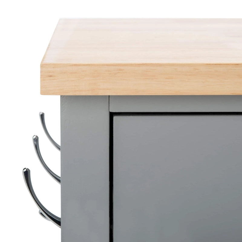 Desserte de cuisine 1 porte, 2 tiroirs, 2 étagères – 33,5 L x 16,9 P x 35 H – 33Lx17Px35H