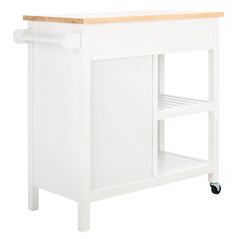 Desserte de cuisine 1 porte, 2 tiroirs, 2 étagères – 33,5 L x 16,9 P x 35 H – 33Lx17Px35H