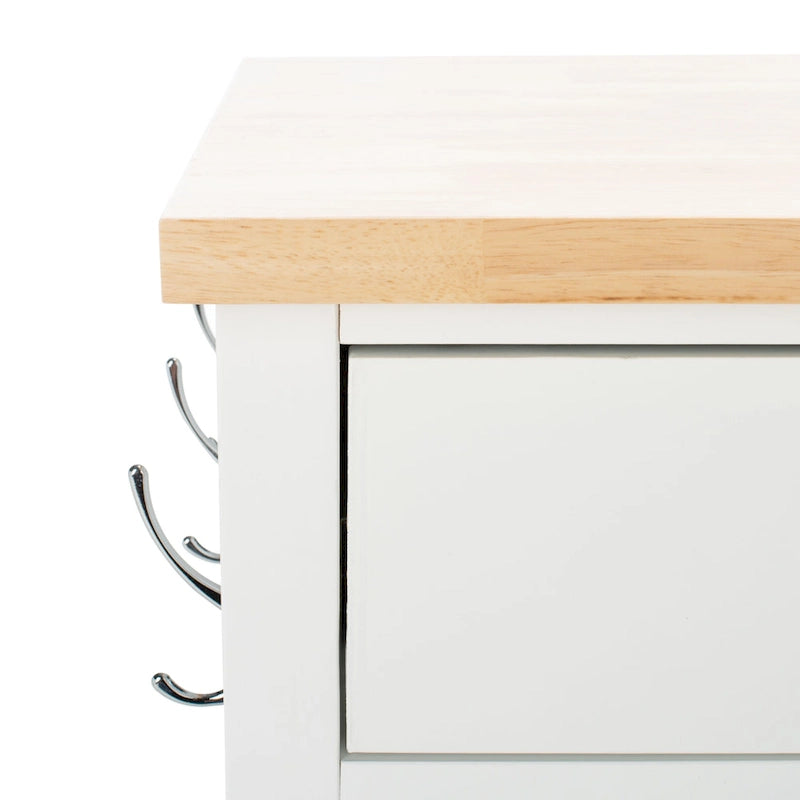 Desserte de cuisine 1 porte, 2 tiroirs, 2 étagères – 33,5 L x 16,9 P x 35 H – 33Lx17Px35H