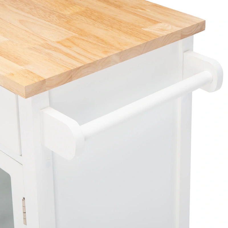 Desserte de cuisine 1 porte, 2 tiroirs, 2 étagères – 33,5 L x 16,9 P x 35 H – 33Lx17Px35H