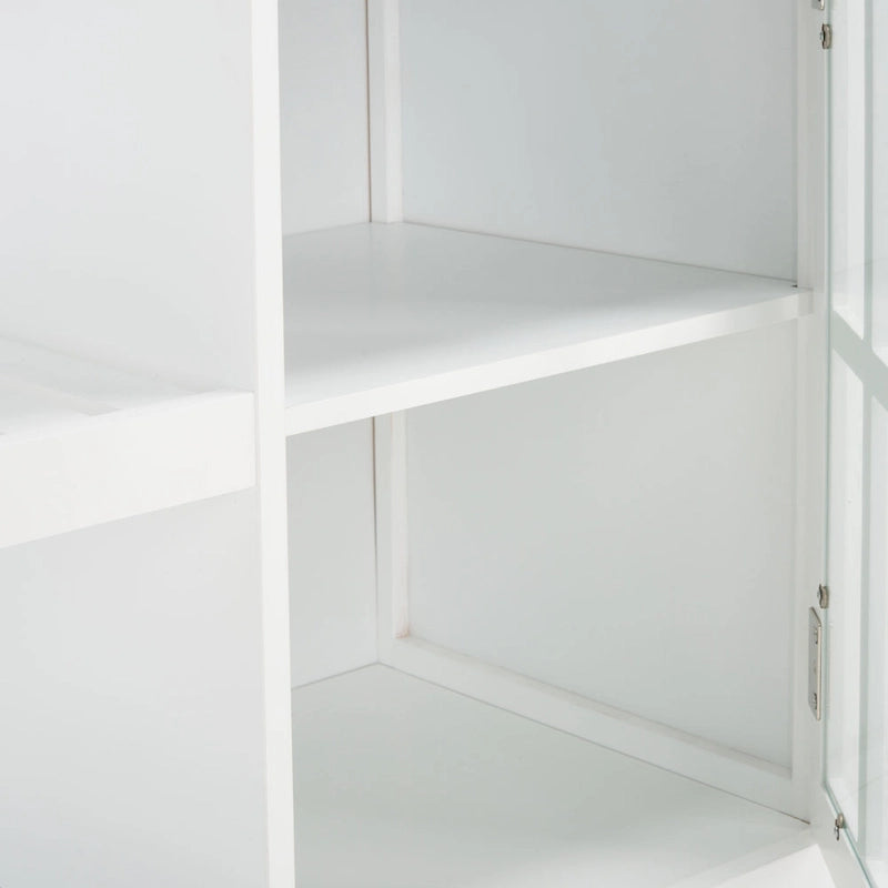 Desserte de cuisine 1 porte, 2 tiroirs, 2 étagères – 33,5 L x 16,9 P x 35 H – 33Lx17Px35H