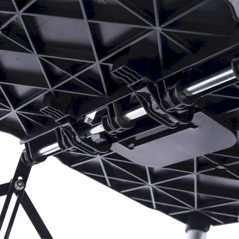 Chariot de service pliable à 3 niveaux, capacité de charge de 22,7 kg par étagère - 65x39x83 cm (LxlxH)