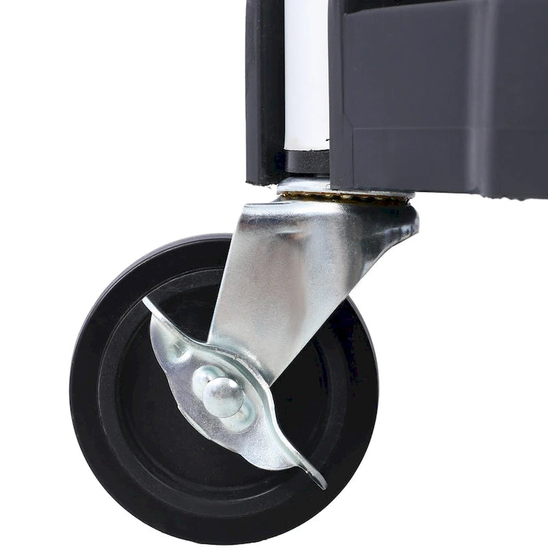 Chariot de service pliable à 3 niveaux, capacité de charge de 22,7 kg par étagère - 65x39x83 cm (LxlxH)