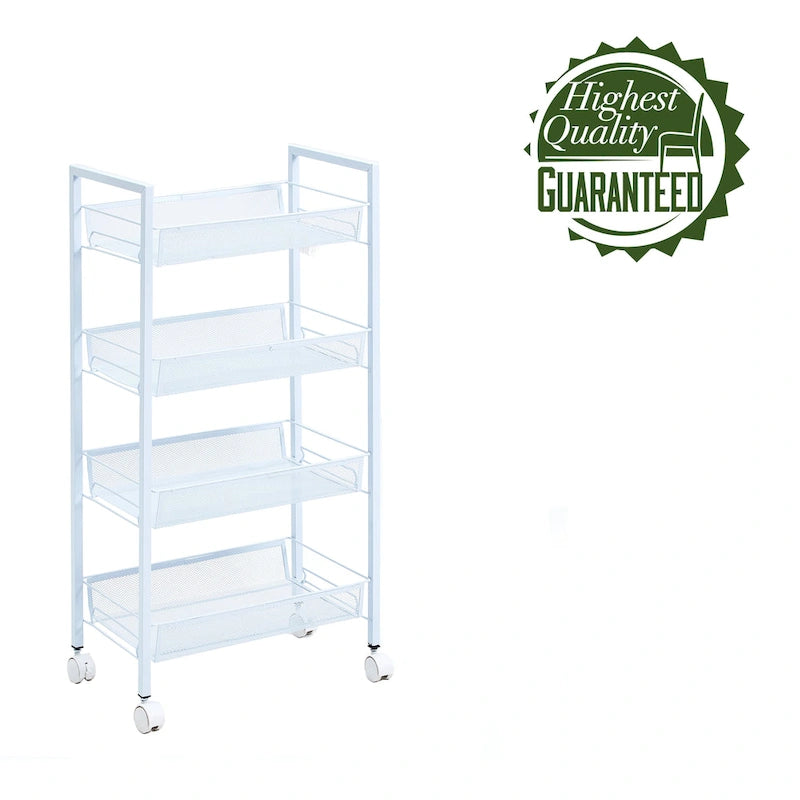 Chariot utilitaire de rangement et d'organisation à 4 niveaux