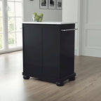 Îlot de cuisine/Chariot portable avec dessus en granit - 31 larg. x 18 prof. x 35,5 haut.