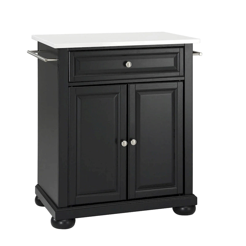 Îlot de cuisine/Chariot portable avec dessus en granit - 31 larg. x 18 prof. x 35,5 haut.