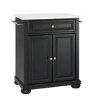 Îlot de cuisine/Chariot portable avec dessus en granit - 31 larg. x 18 prof. x 35,5 haut.