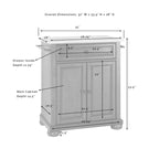 Îlot de cuisine/Chariot portable avec dessus en granit - 31 larg. x 18 prof. x 35,5 haut.