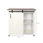 Desserte de cuisine en bois blanc de style ferme moderne