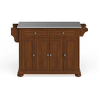 Dessus en acier inoxydable Îlot/Chariot de cuisine pleine grandeur - 45,7 P x 130,8 L x 86,4 H cm
