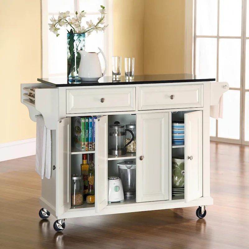 Desserte de cuisine grand format avec plateau en granit - 45,7 P x 130,8 L x 91,4 H cm