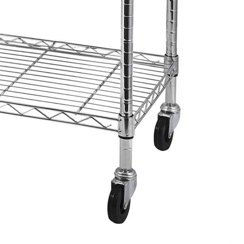 Étagère métallique à 5 niveaux avec roulettes - (59,06 x 17,72 x 70,87)