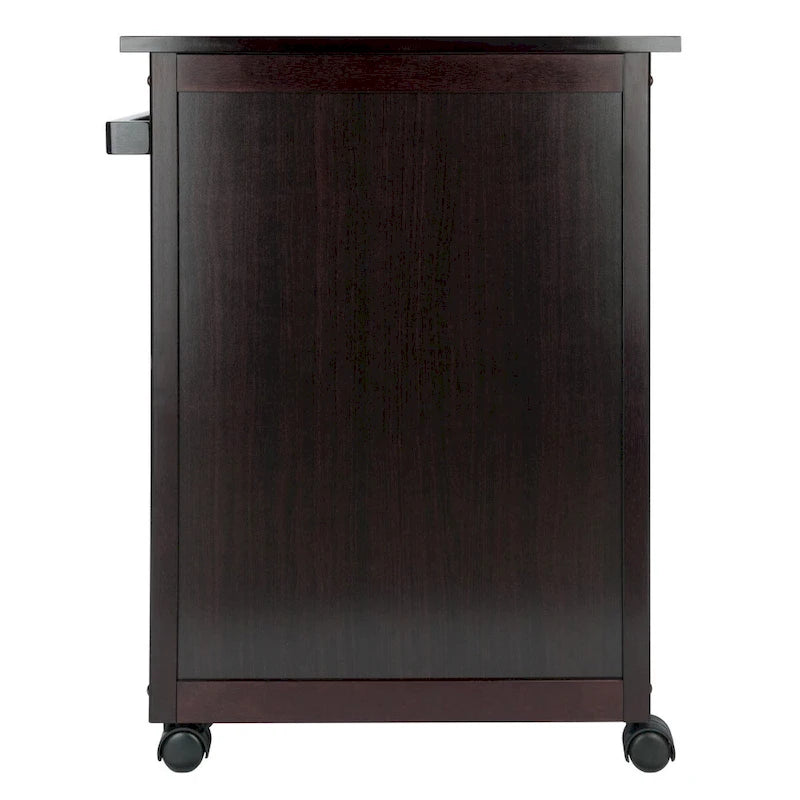 Chariot de cuisine utilitaire, Espresso – 26,89 x 17,72 x 34,02 pouces