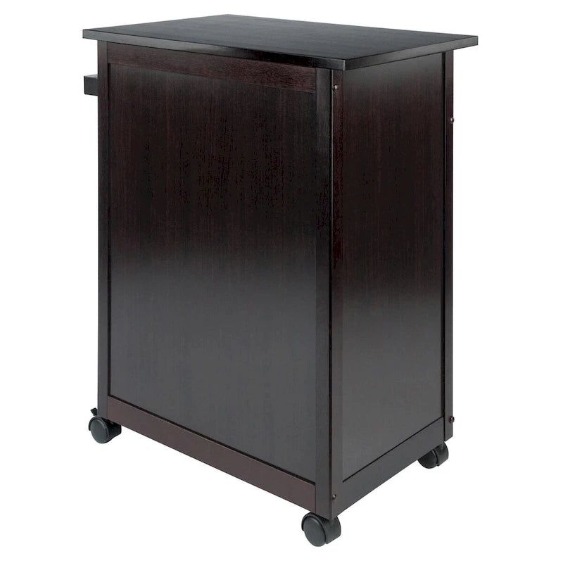 Chariot de cuisine utilitaire, Espresso – 26,89 x 17,72 x 34,02 pouces