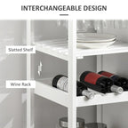 Îlot de cuisine en bois roulant avec rangement et porte-verres