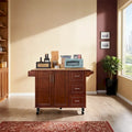 Mobile Kitchen Island Cart With 3 Drawers