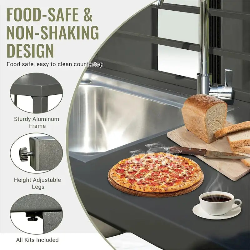 Îlot de cuisine extérieure avec rangement