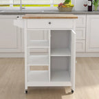 Desserte à roulettes pour îlot de cuisine avec étagères réglables et porte-serviettes - 25,98L x 15,55l x 34,06H