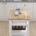 Desserte à roulettes pour îlot de cuisine avec étagères réglables et porte-serviettes - 25,98L x 15,55l x 34,06H