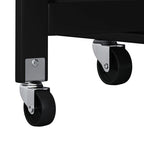 Desservante d'îlot de cuisine multifonctionnelle avec porte-épices, casier à vin, porte-serviettes et plateau pliable en bois d'hévéa