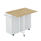 Desserte de cuisine multifonctionnelle avec abattant en bois massif, 2 portes, 2 tiroirs, casier à vin et porte-épices