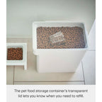 Boîte de rangement hermétique pour aliments pour animaux de compagnie - trois tailles, polypropylène, grande, 6,8 kg, 12,1 litres, 11,4 litres