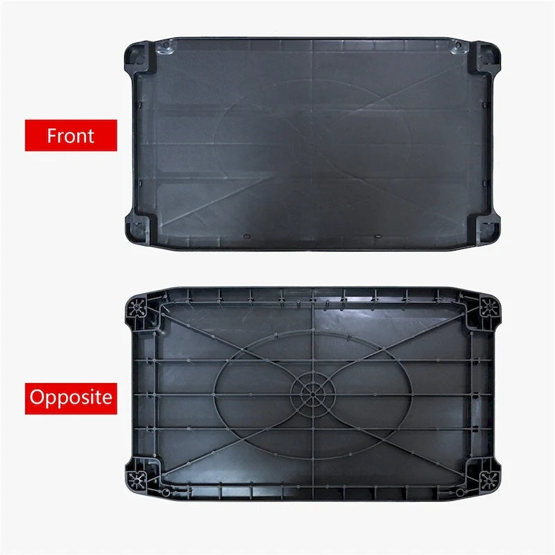 Chariot de cuisine mobile en plastique épaissi à 3 couches avec cadre métallique