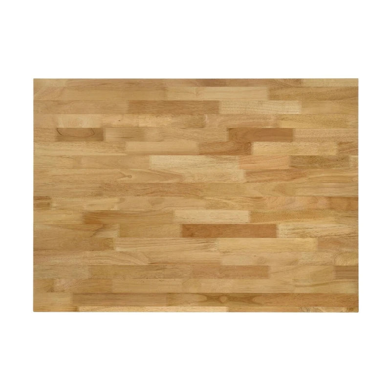 Table de comptoir de cuisine îlot marron et blanc avec support pour casseroles