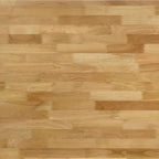 Table de comptoir de cuisine îlot marron et blanc avec support pour casseroles