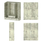 Armoire-penderie autoportante 59 po de large, grand format, blanche