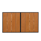Ensemble de salle à manger extérieur extensible 7 pièces avec table extensible et 6 chaises avec accoudoirs